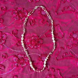 white beaded necklace